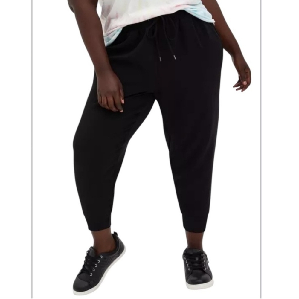 Women's Black Jogger Pants - Picture 2 of 7
